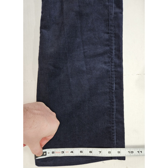 Vintage Wrangler Corduroy Pants Men's 32 X 31 Dark Blue Med Rise USA W Pockets - Picture 7 of 10